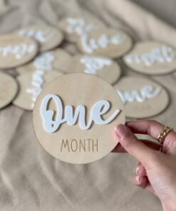 Wooden round shape (white)