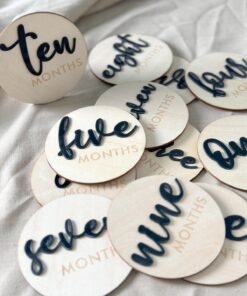 Wooden round shape (black)