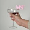 Acrylic drink topper with letters