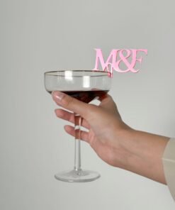 Acrylic drink topper with letters